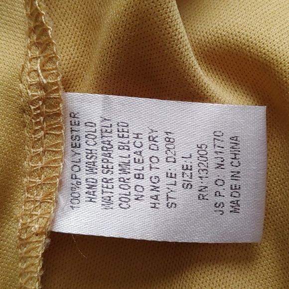 Entro Mustard Long Sleeve Lined Mini Dress Women's LG Peasant Boho Crochet - Picture 6 of 6